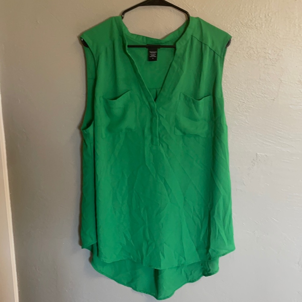 Torrid Green Sleeveless Blouse